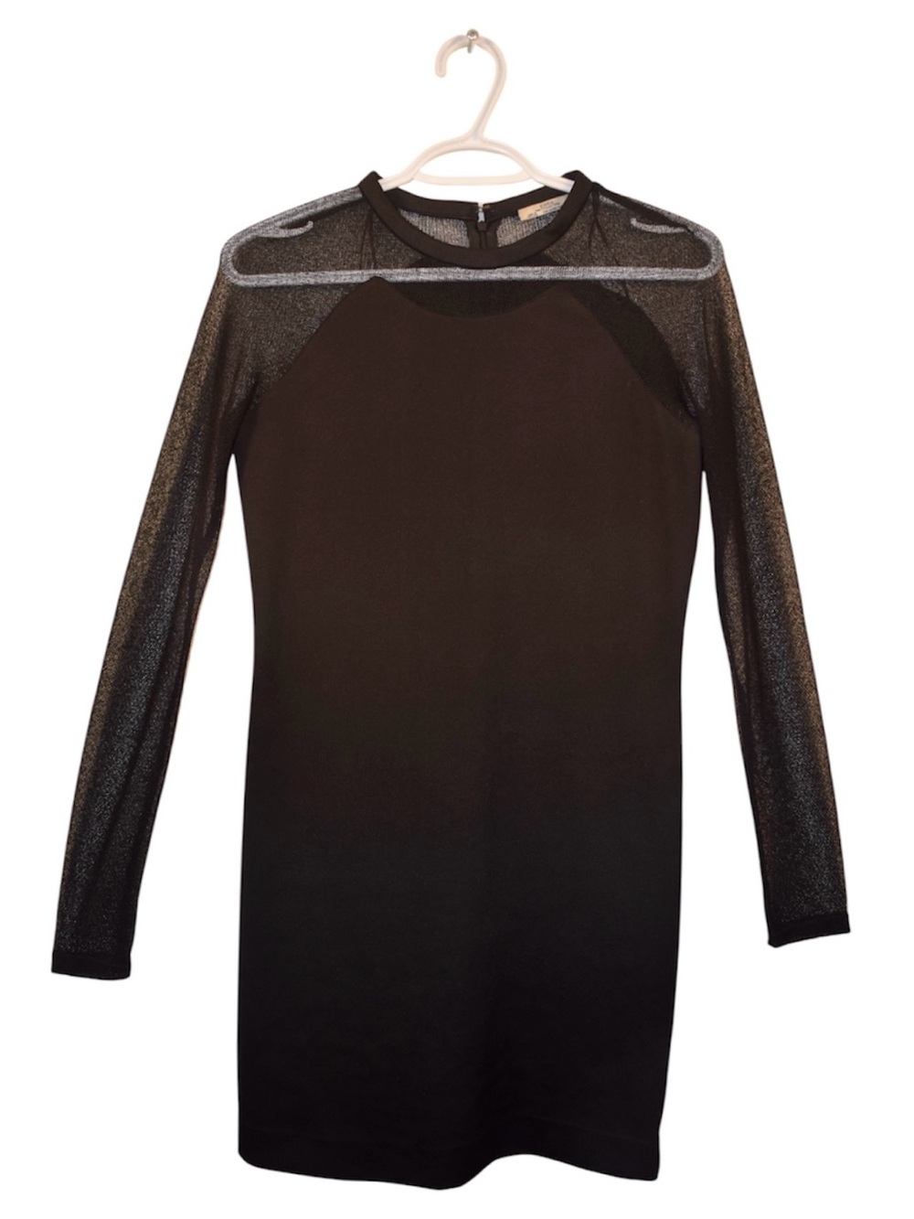 Zara Black Mesh Sleeve Mini Dress